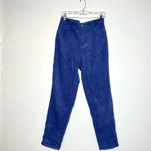 BDG Blue Corduroy Straight Leg High Waist Pants- Size: 29